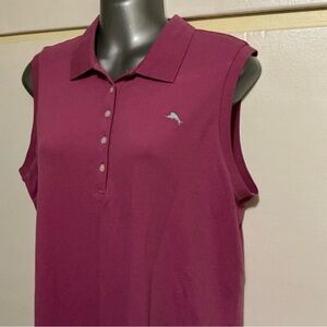 Tommy Bahama Sleeveless Button Down Dress - Plum